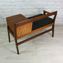 Vintage Teak 1960s Telephone Seat
