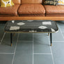 Vintage 1950s Geometric Coffee Table – Black