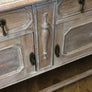 Vintage Rustic Bleached Oak Sideboard - 1911c