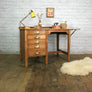 Edwardian ERVIII Vintage Oak Drop Leaf Desk (2 of 2)