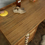 Edwardian ERVIII Vintage Oak Drop Leaf Desk (2 of 2)