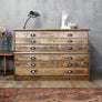 Vintage Rustic Architects Plan Chest - 1111f