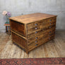 Vintage Rustic Architects Plan Chest - 1111f