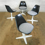 X4 Vintage Arkana Black Swivel Chairs