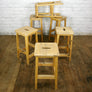 Vintage Maple School Laboratory Stools