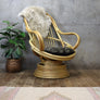 vintage_boho_bamboo_cane_swivel_egg_rocking_chair