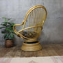vintage_boho_bamboo_cane_swivel_egg_rocking_chair