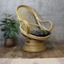 vintage_boho_bamboo_cane_swivel_egg_rocking_chair