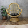 vintage_boho_bamboo_cane_swivel_egg_rocking_chair