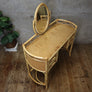 Vintage Boho Rattan & Bamboo Dressing Table - 1510b