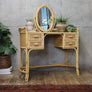 Vintage Boho Rattan & Bamboo Dressing Table - 1510b