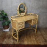 Vintage Boho Rattan & Bamboo Dressing Table - 1510b