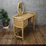 Vintage Boho Rattan & Bamboo Dressing Table - 1510b