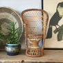 Vintage Miniature Rattan Boho Peacock Chair