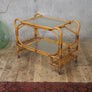Vintage Boho Bamboo Drinks Trolley Bar Cart - 1602a