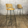 vintage_boho_tiki_rattan_metal_bar_stools