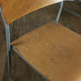 Vintage Industrial School Stacking Chairs - GREY x 1 (8 available)
