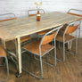 Vintage Industrial School Stacking Chairs - GREY x 1 (8 available)