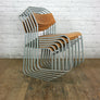 Vintage Industrial School Stacking Chairs - GREY x 1 (8 available)
