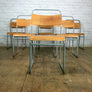 Vintage Industrial School Stacking Chairs - GREY x 1 (8 available)