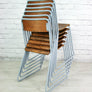 6 Vintage School Stacking Chairs