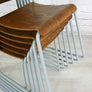 6 Vintage School Stacking Chairs