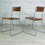 6 Vintage School Stacking Chairs