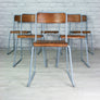 6 Vintage School Stacking Chairs