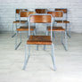 6 Vintage School Stacking Chairs