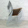 6 Vintage School Stacking Chairs