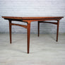 Mid Century Danish Teak Extending Draw Leaf Dining Table