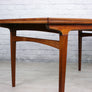 Mid Century Danish Teak Extending Draw Leaf Dining Table