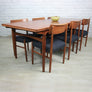 Mid Century Danish Teak Extending Draw Leaf Dining Table