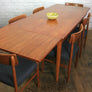 Danish Mid Century Teak Extending Draw Leaf Dining Table