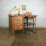 Edwardian ERVIII Vintage Oak Drop Leaf Desk (1 of 2)