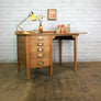 Edwardian ERVIII Vintage Oak Drop Leaf Desk (1 of 2)