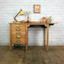 Edwardian ERVIII Vintage Oak Drop Leaf Desk (1 of 2)