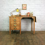Edwardian ERVIII Vintage Oak Drop Leaf Desk (1 of 2)