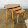 Vintage Elm & Beech Ercol Pebble Nest of Tables
