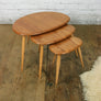 Vintage Elm & Beech Ercol Pebble Nest of Tables