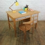 Vintage school beech rough luxe school desk
