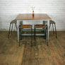 Large Painted Vintage School Lab Table / Kitchen Island