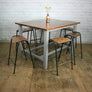 Large Painted Vintage School Lab Table / Kitchen Island