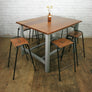 Large Painted Vintage School Lab Table / Kitchen Island
