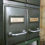 Vintage Industrial French Steel Medical Filing/Index Cabinet