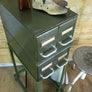 Vintage Industrial French Steel Medical Filing/Index Cabinet