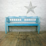 Vintage Hungarian Painted Rustic Country Settle Bench