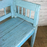 Vintage Hungarian Painted Rustic Country Settle Bench