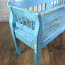 Vintage Hungarian Painted Rustic Country Settle Bench