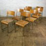 10 Vintage Industrial School Stacking Chairs